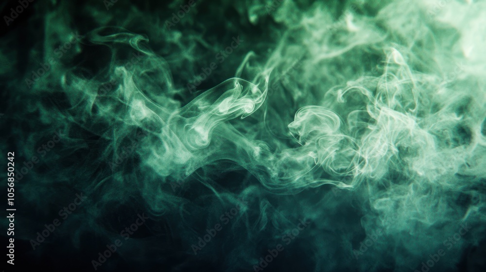 Abstract Smoke in Green Abstract Smoke in Green
