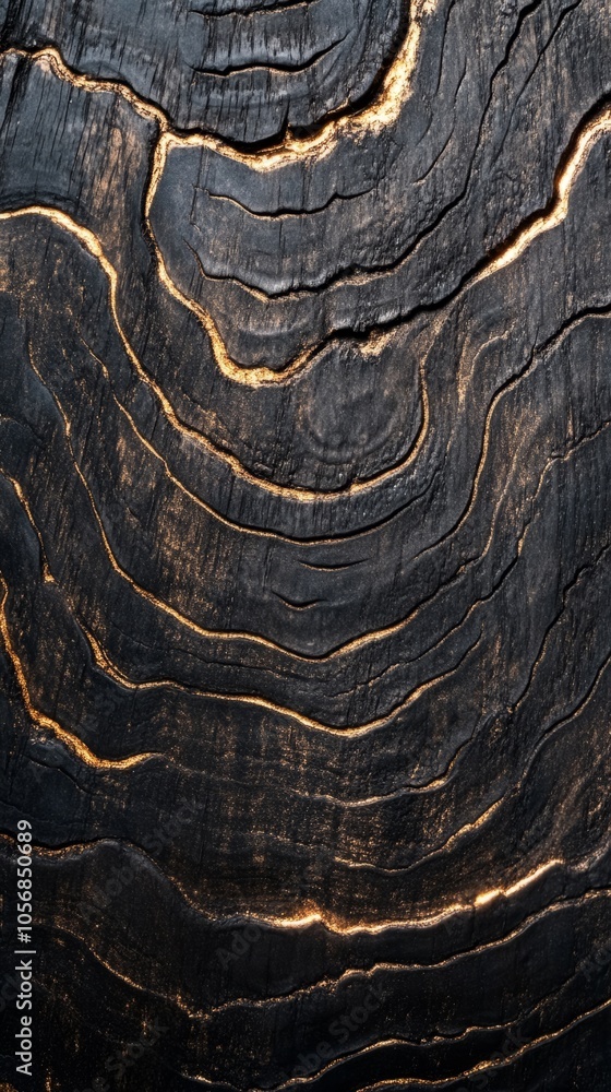 The image is a close up of a piece of wood with a gold-toned surface The image is a close up of a piece of wood with a gold-toned surface