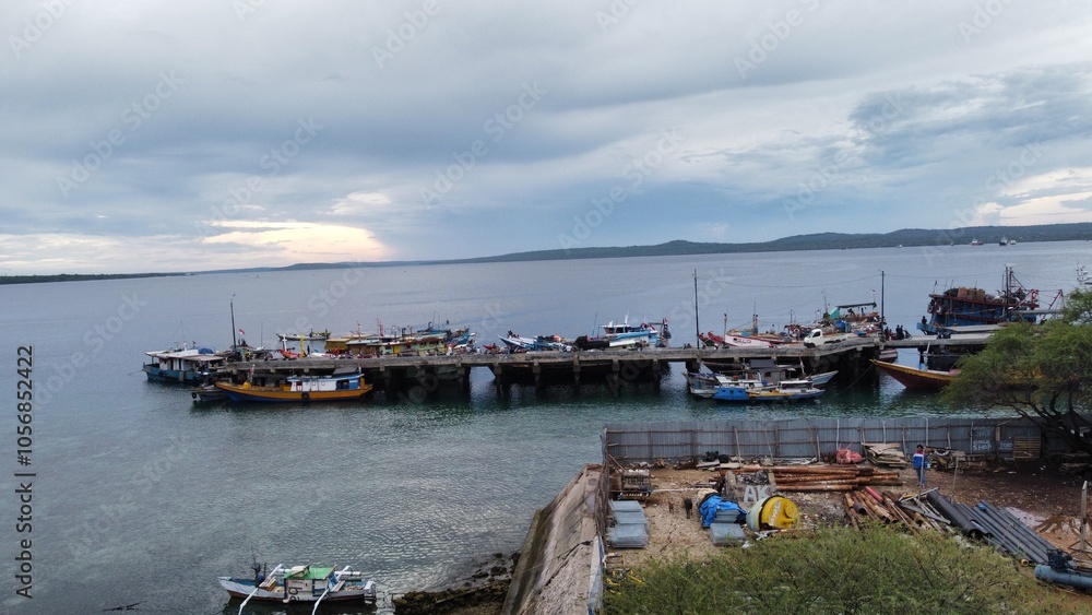 Naklejka premium A harbor 