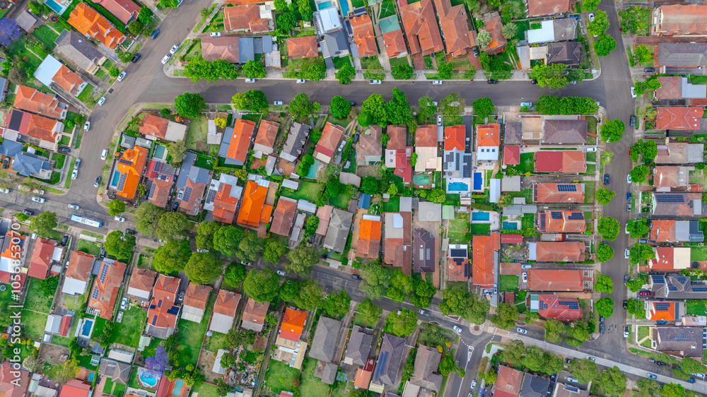 defaultPanoramic aerial drone view of Western Sydney Suburbs with Houses roads and parks in Sydney NSW Australia defaultPanoramic aerial drone view of Western Sydney Suburbs with Houses roads and parks in Sydney NSW Australia