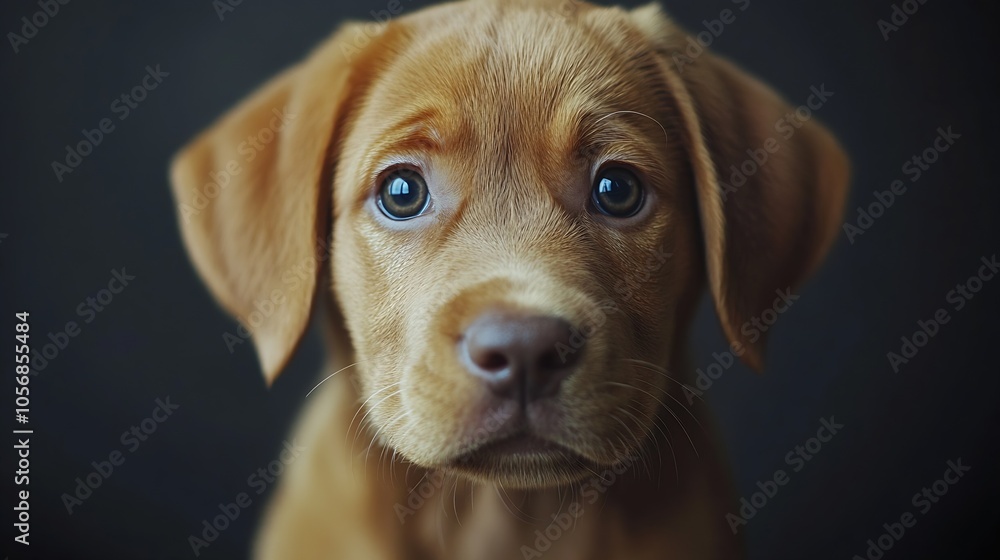 Adorable Labrador Puppy with Innocent Eyes Perfect for Pet Lovers and Animal Companionship : Generative AI Adorable Labrador Puppy with Innocent Eyes Perfect for Pet Lovers and Animal Companionship : Generative AI
