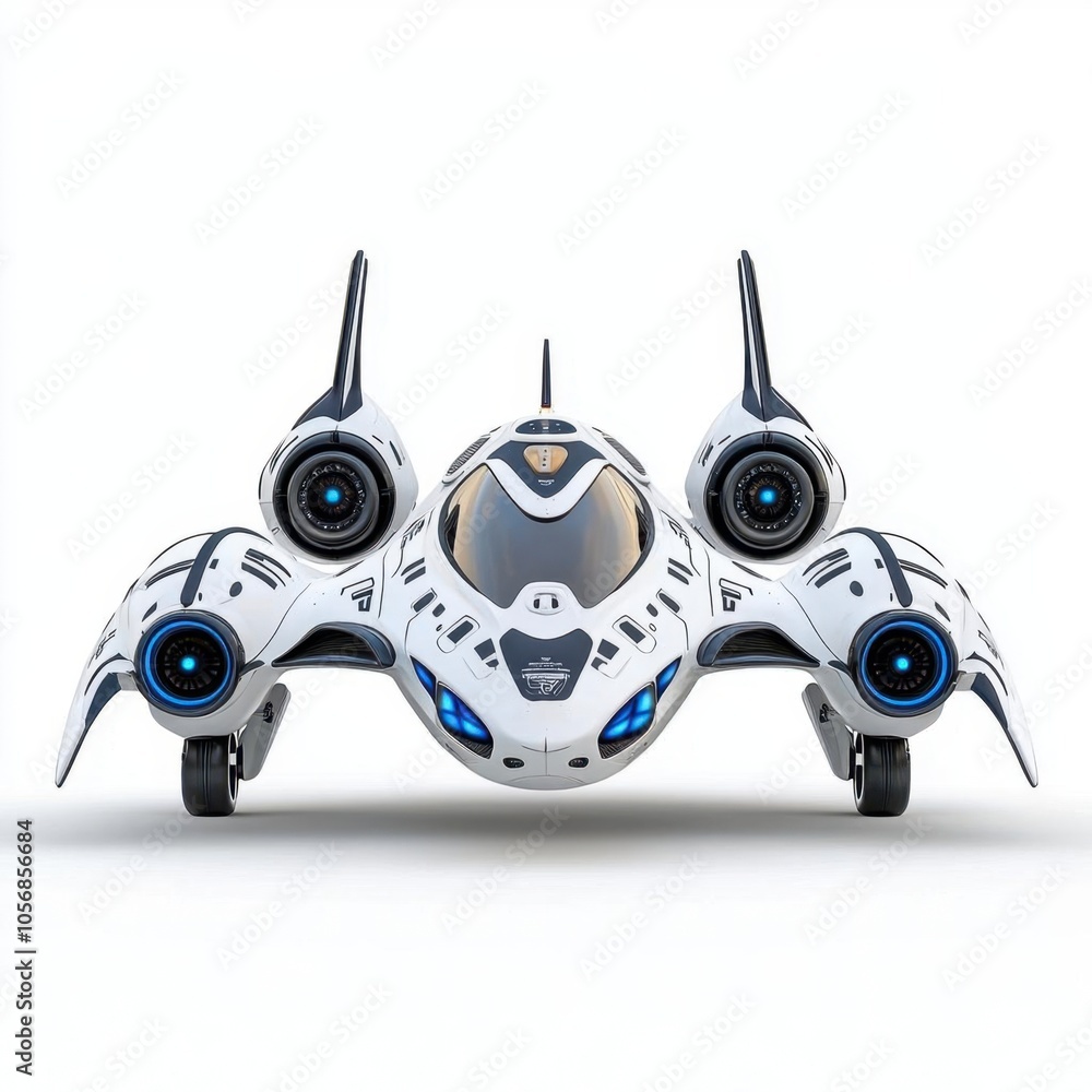 A photostock of a futuristic spaceship on a white background, sci-fi and detailed. A photostock of a futuristic spaceship on a white background, sci-fi and detailed.