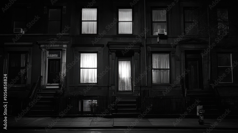 Mysterious Shadows: A Haunting Urban Landscape Mysterious Shadows: A Haunting Urban Landscape