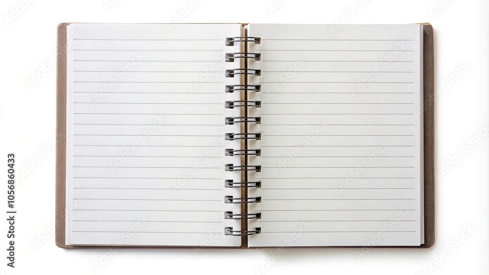 Isolated spiral paper notebook with blank pages on white background, stationery, notebook, spiral, paper, isolated, blank Isolated spiral paper notebook with blank pages on white background, stationery, notebook, spiral, paper, isolated, blank