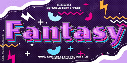 Fantasy new editable text effect in new modern trend style