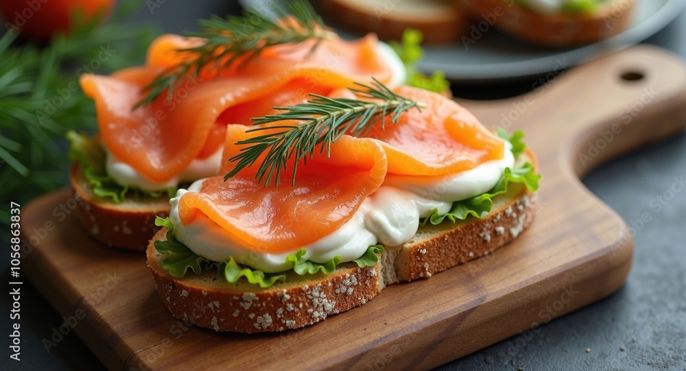 sandwich with salmon sandwich with salmon