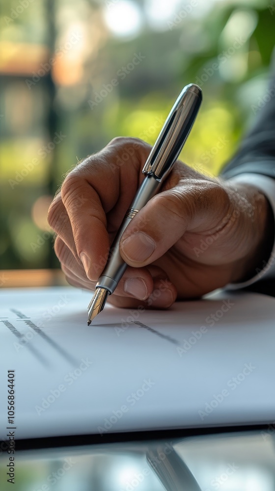 Businessman Signing a Formal Contract Agreement Businessman Signing a Formal Contract Agreement
