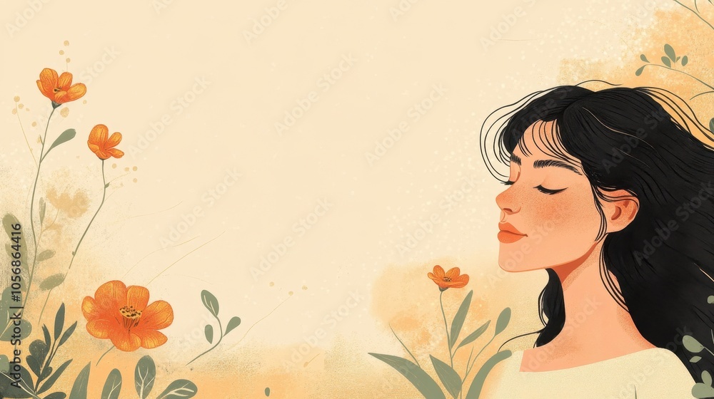 Serene Reverie: A Floral Daydream Serene Reverie: A Floral Daydream