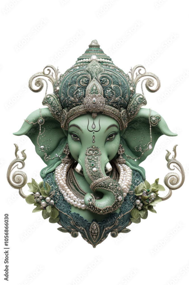 Fototapeta premium Exquisite representation of lord ganesha a stunning cultural artwork celebrating tradition and spirituality in modern design