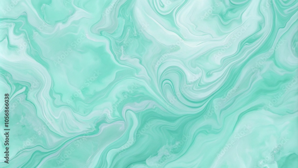 Fototapeta premium Mint color pastel marble textures color illustration background. 