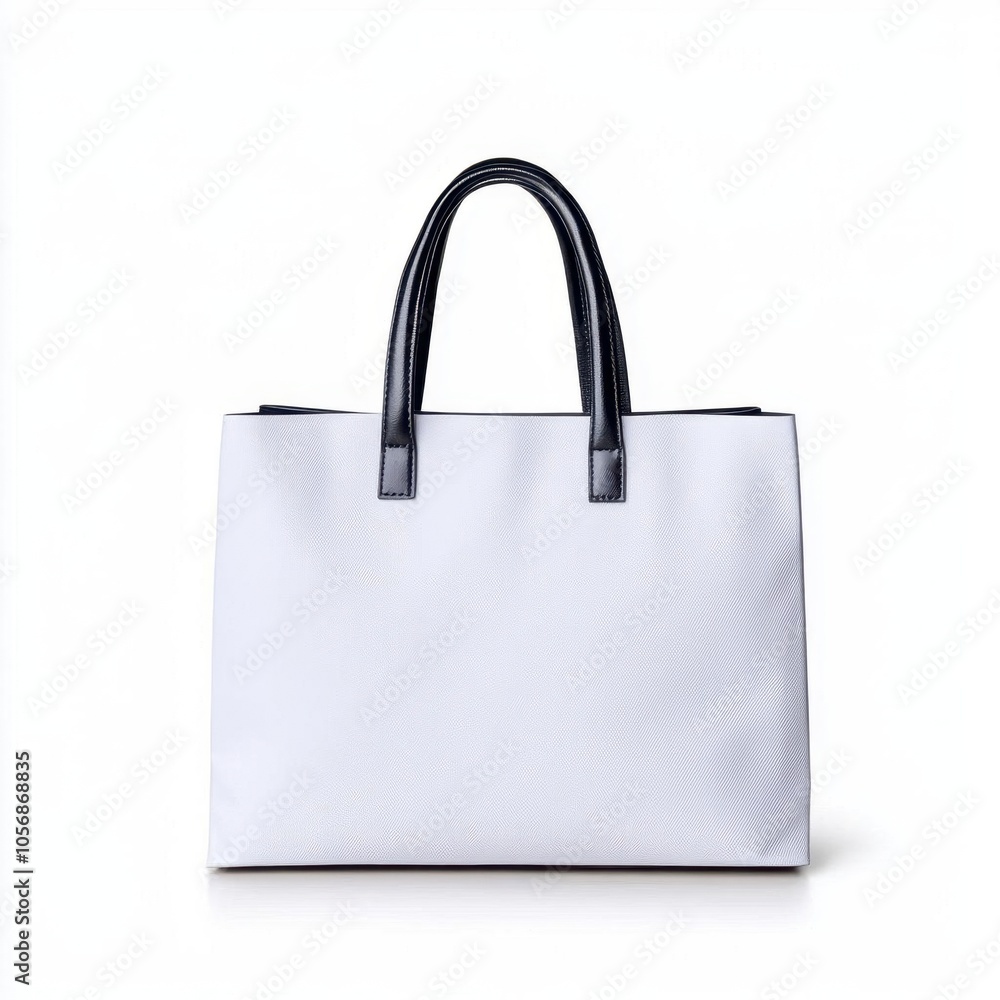A photostock of a white plastic shopping bag on a white background, practical and common. A photostock of a white plastic shopping bag on a white background, practical and common.