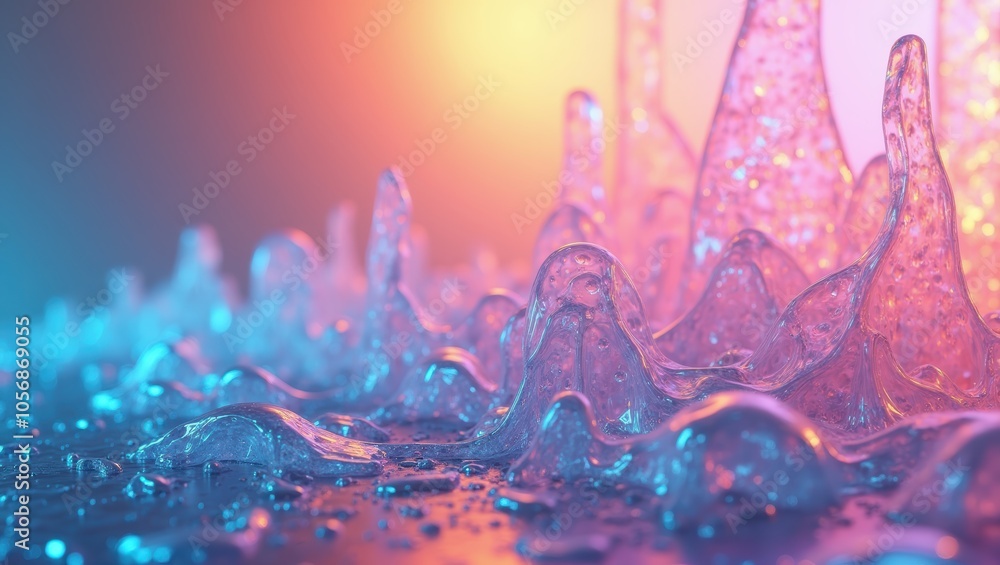 Obraz premium Abstract Liquid Texture with Colorful Gradient