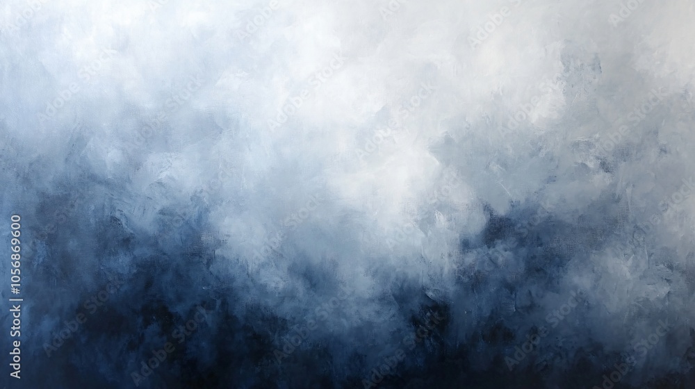 Abstract Blue and White Cloudscape Painting Abstract Blue and White Cloudscape Painting
