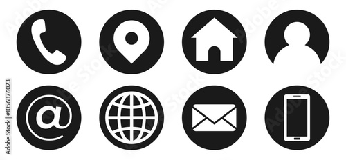 business card and website contact information icon
