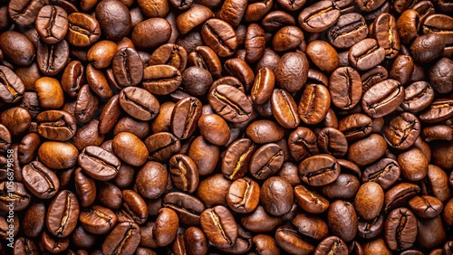 Close-up shot of freshly roasted coffee beans, aroma, caffeine, dark roast, espresso, fair trade, organic, beverage, morning, energy