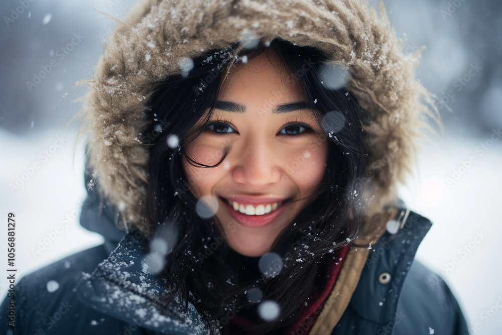 People spending winter time vacation holidays at nature street forest mountains, Generative AI People spending winter time vacation holidays at nature street forest mountains, Generative AI