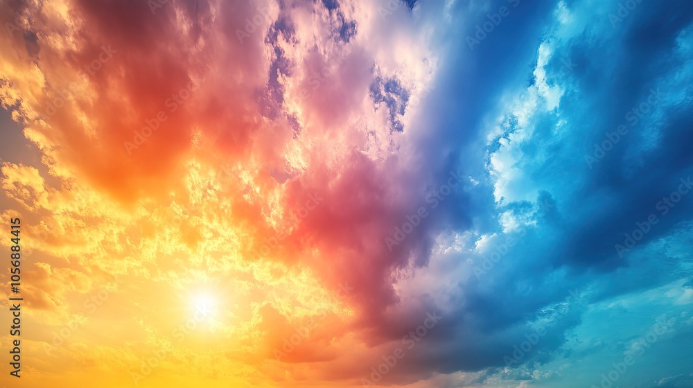 Sky under various weather conditions, emphasizing meteorology and climate change Sky under various weather conditions, emphasizing meteorology and climate change