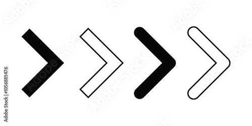 Arrow icon set. Arrow icon set for motion and interface. Arrow symbol. Arrow sign for your web design. Arrow vector isolated on white background.