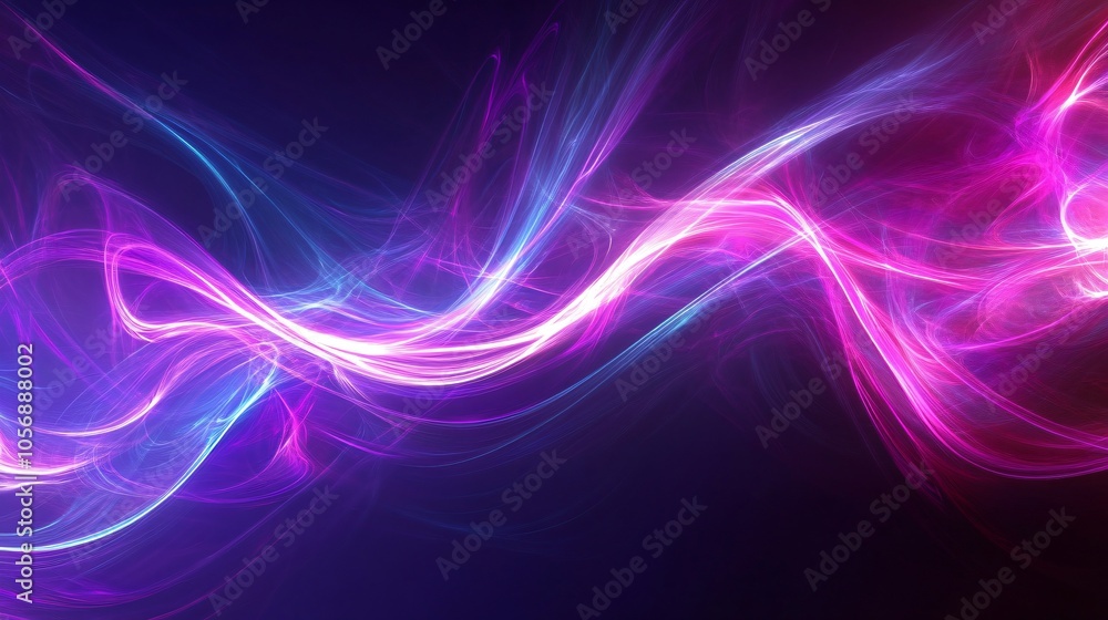 Abstract Purple and Blue Swirling Light Background