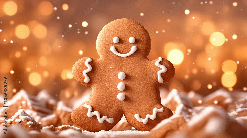 Christmas Gingerbread Man with Delightful Icing Designs Christmas Gingerbread Man with Delightful Icing Designs
