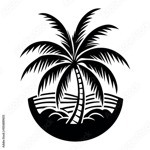 Silhuette Plam Tree Images And White Background