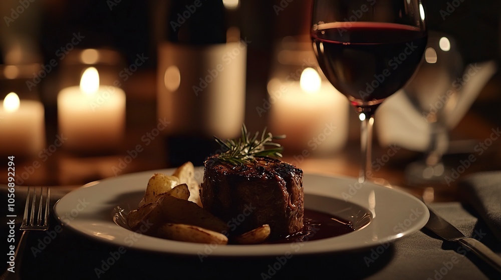fine dining meal, with a glass of wine, food photography, award-winning photograph, Photorealistic, Canon EOS 5D Mark IV DSLR, professional lighting set up8k, moody lighting.generative ai fine dining meal, with a glass of wine, food photography, award-winning photograph, Photorealistic, Canon EOS 5D Mark IV DSLR, professional lighting set up8k, moody lighting.generative ai