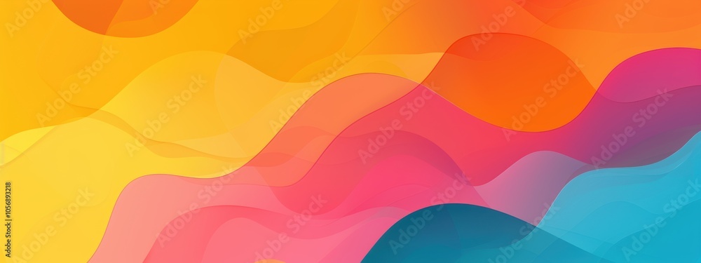 Fototapeta premium Vibrant Minimalist Abstract Vector Design for Engaging Blog Post Background