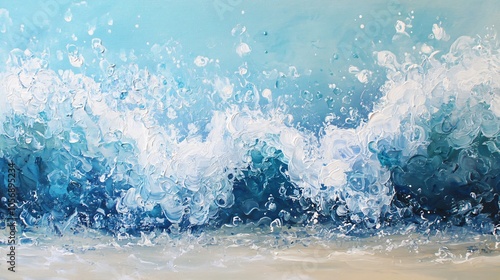 Abstract Ocean Wave Painting