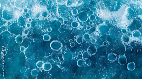 Abstract Blue Bubbles Background