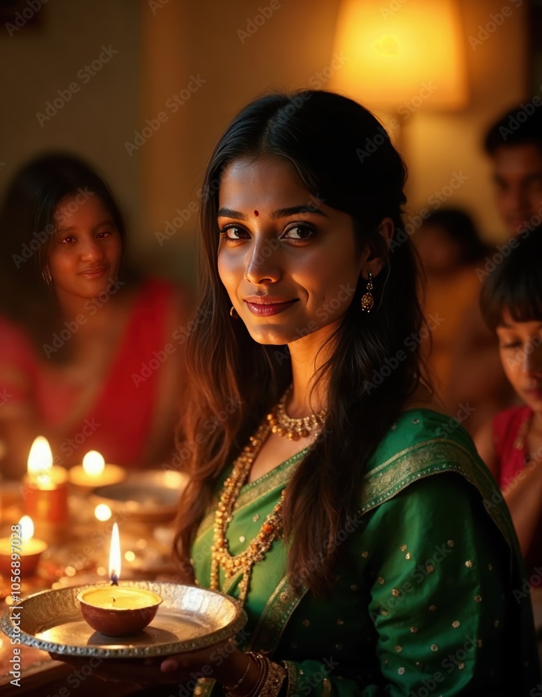 Indian People celebrating Diwali Indian People celebrating Diwali