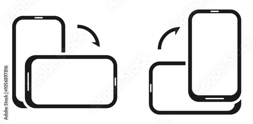smartphone screen rotate, phone screen rotation icon