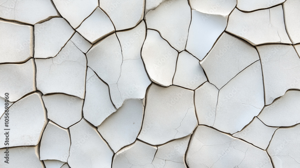 Close-up of cracked, dry earth surface in arid environment, forming irregular geometric patterns and textures indicative of drought conditions and environmental stress. Close-up of cracked, dry earth surface in arid environment, forming irregular geometric patterns and textures indicative of drought conditions and environmental stress.