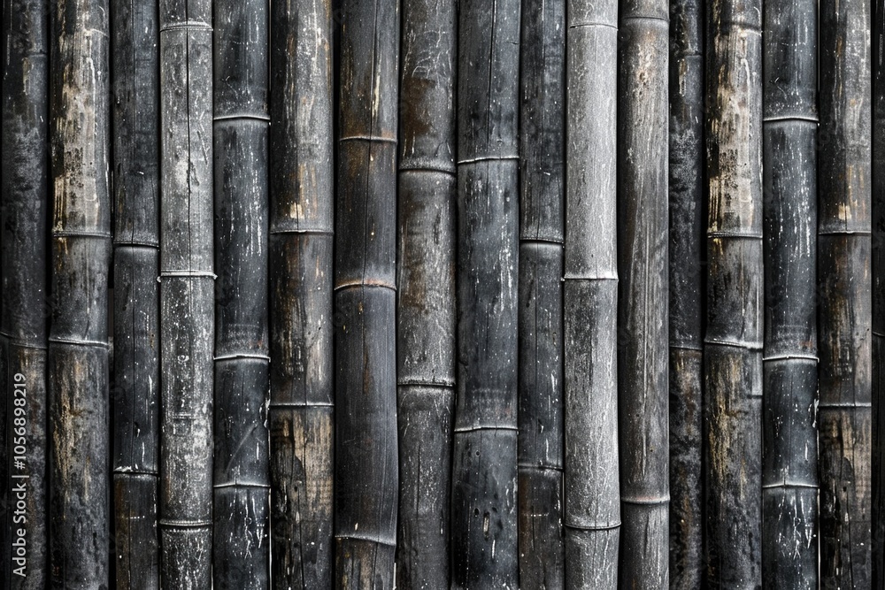 A close-up shot of multiple bamboo poles, great for decorative or architectural photography A close-up shot of multiple bamboo poles, great for decorative or architectural photography