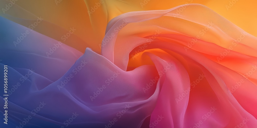 Obraz premium Abstract Ombre Fabric Texture Colorful Gauze Background