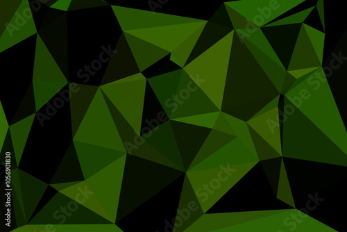 Dark Green Abstract Polygonal Geometric Background Design for Digital Art and Creative Projects.