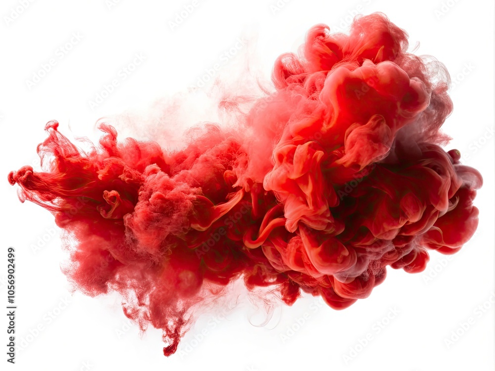 Abstract Red Smoke or Fog Isolated on White Background - Graphic Design Element for Creative Projects, Digital Art, and Visual Compositions Abstract Red Smoke or Fog Isolated on White Background - Graphic Design Element for Creative Projects, Digital Art, and Visual Compositions