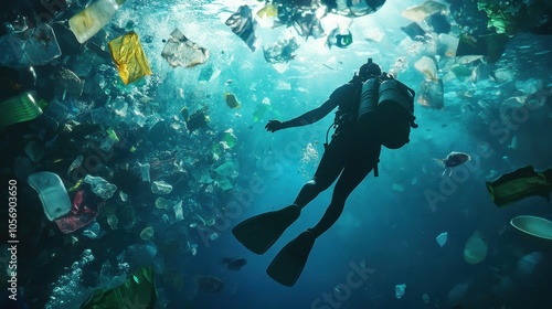 Wallpaper Mural Exploring the Plastic Ocean: A Diver's Perspective Torontodigital.ca