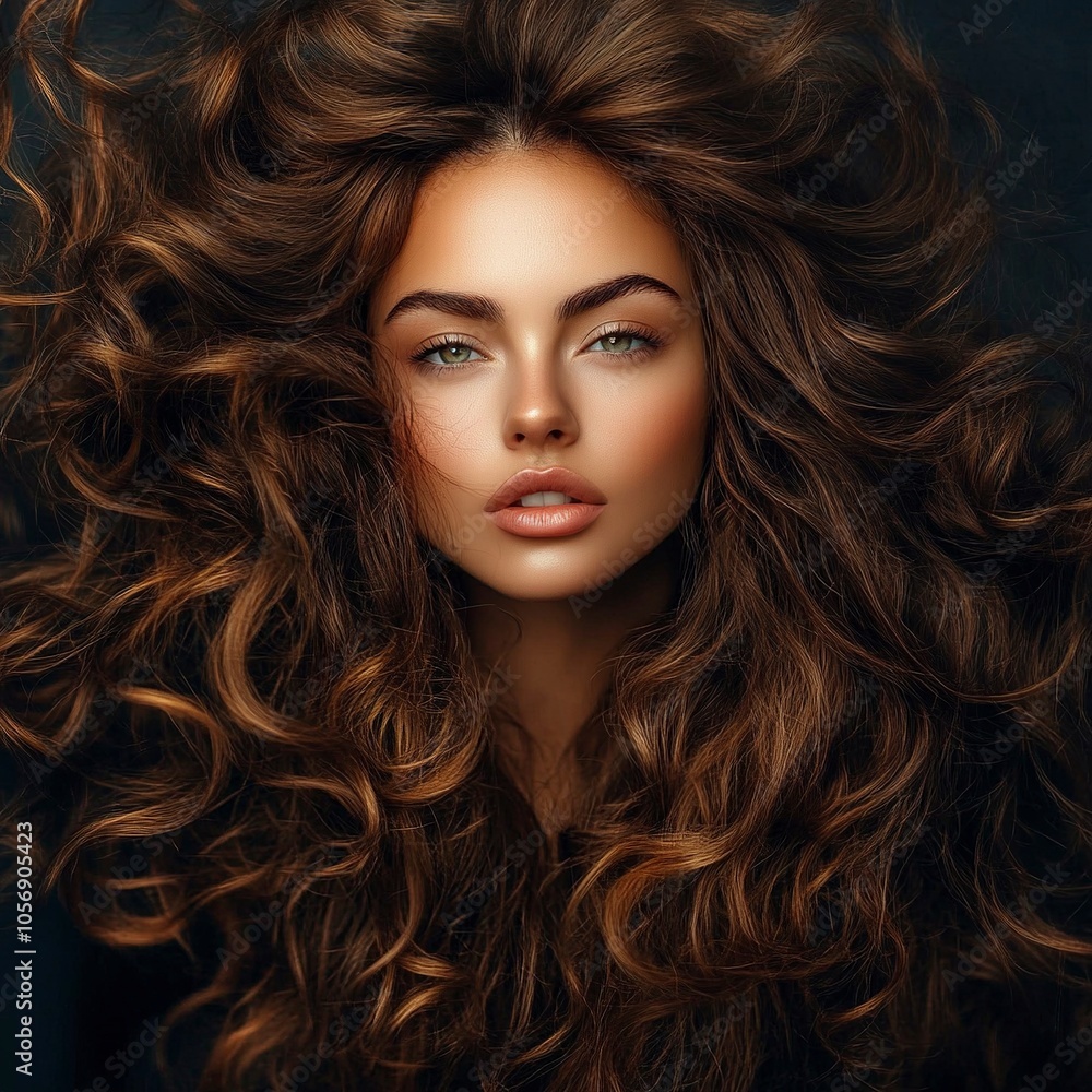Girl with beautiful hair photo ,generative ai Girl with beautiful hair photo ,generative ai