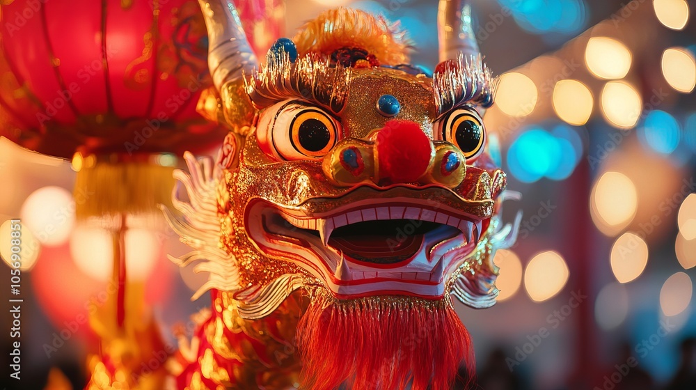 Fototapeta premium asian new year party 