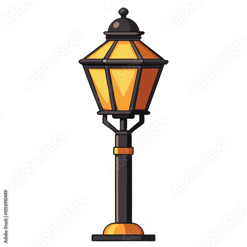 Street lamp vector illustration.