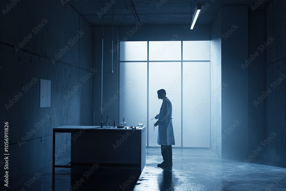Fototapeta premium Detective background illustration, forensic crime scene investigation backgrounds, solving crimes