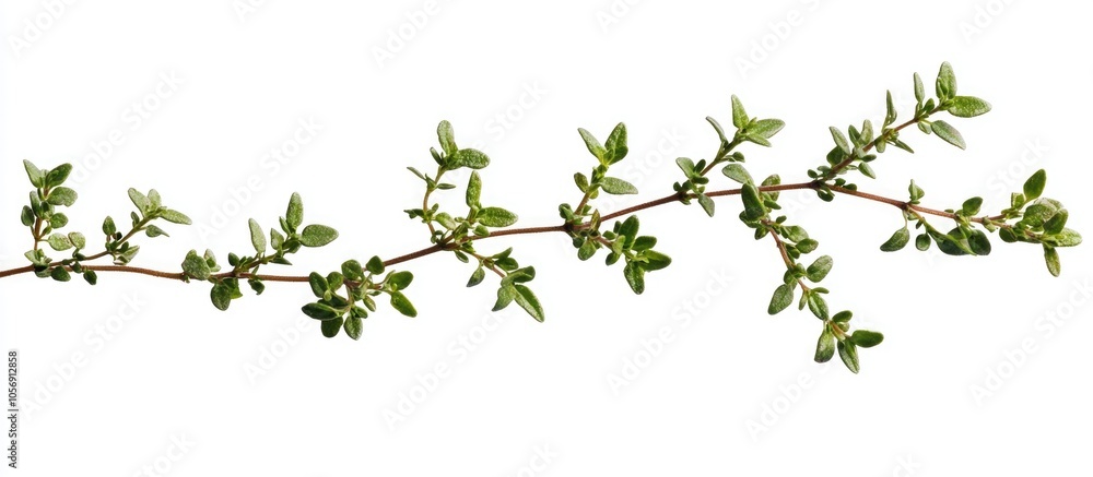 Fresh Thyme Branch Isolated Fresh Thyme Branch Isolated