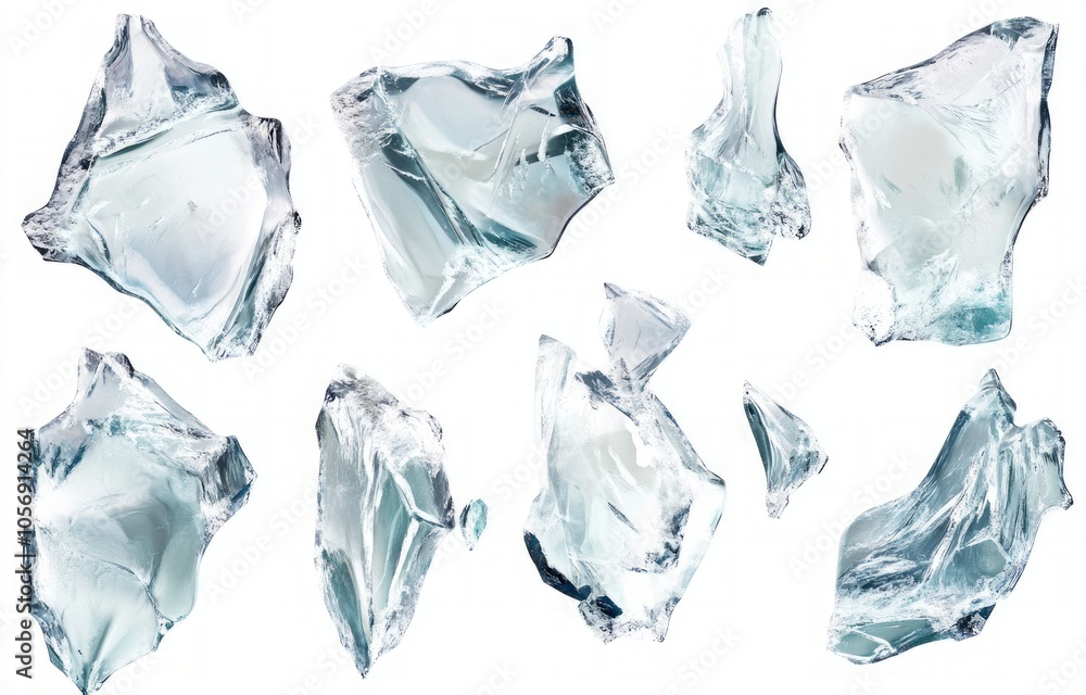 Fototapeta premium Ice Cubes in Motion