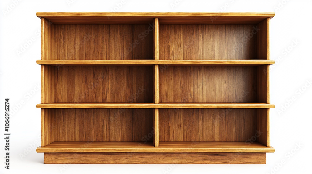 Wooden book shelve with alot of books Isolated on White Background Wooden book shelve with alot of books Isolated on White Background