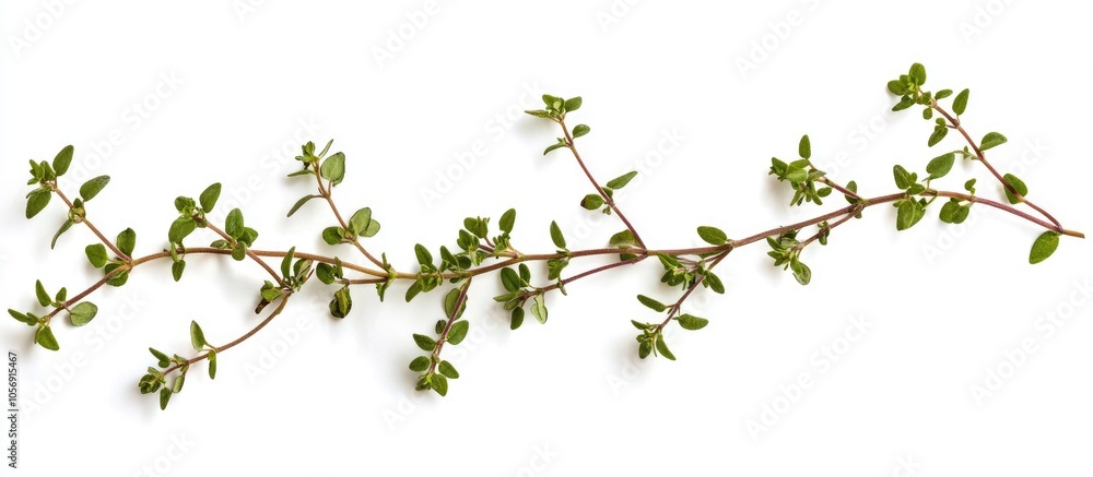 Fresh Thyme Branch Isolated Fresh Thyme Branch Isolated