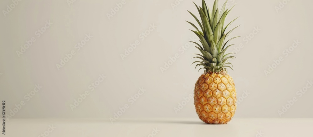 Pineapple Isolated On White Pineapple Isolated On White