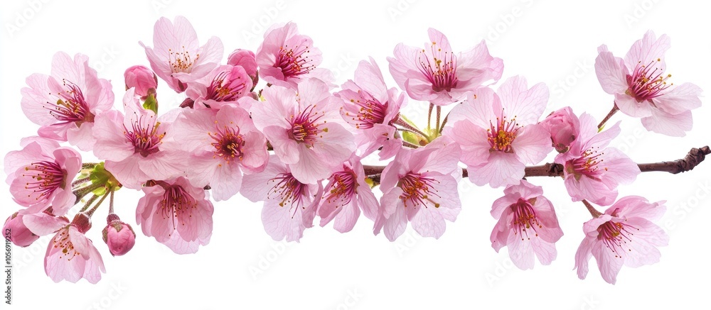 Sakura Pink Is Full Isolated Dicut With Clipping Path On White Background Sakura Pink Is Full Isolated Dicut With Clipping Path On White Background