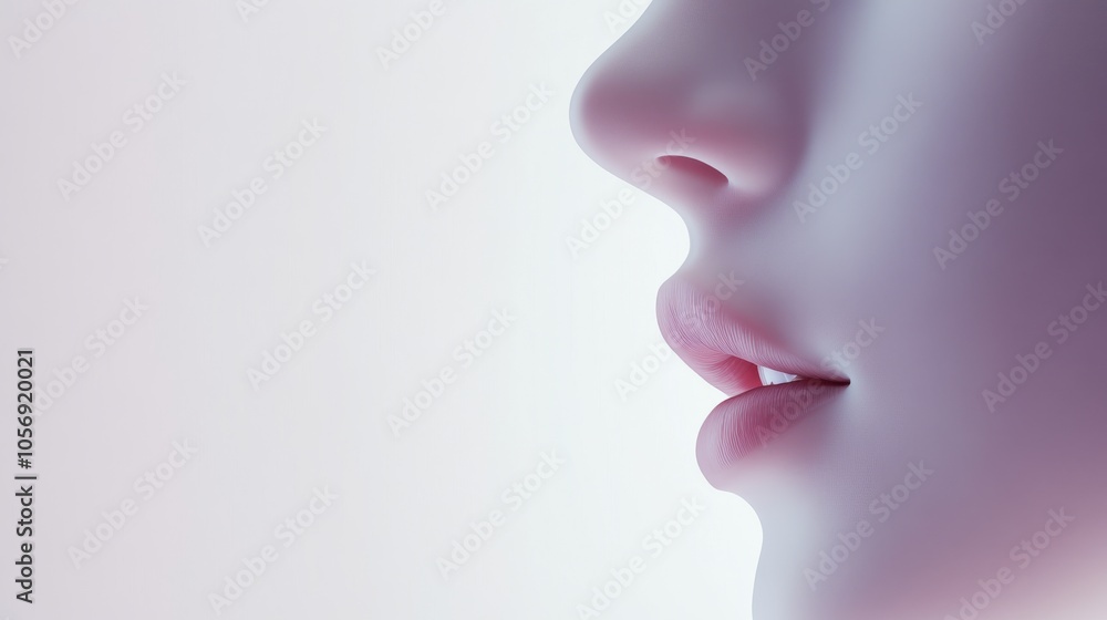 A close-up of a serene face profile, highlighting smooth skin and delicate features against a soft background. A close-up of a serene face profile, highlighting smooth skin and delicate features against a soft background.
