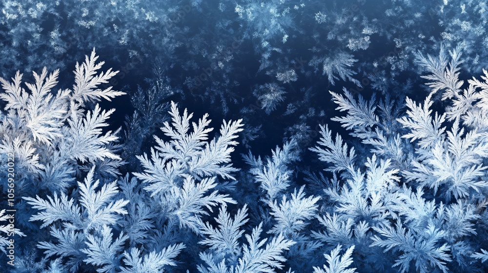 Intricate Frost Patterns on a Windowpane Intricate Frost Patterns on a Windowpane
