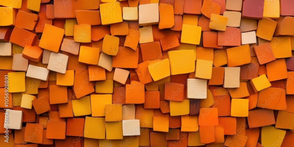 Abstract Orange and Yellow Square Pattern Background Abstract Orange and Yellow Square Pattern Background